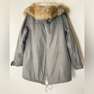 Sam S13 Olive Green Faux Fur Trim Hoodie Sherpa lined Jacket Coats